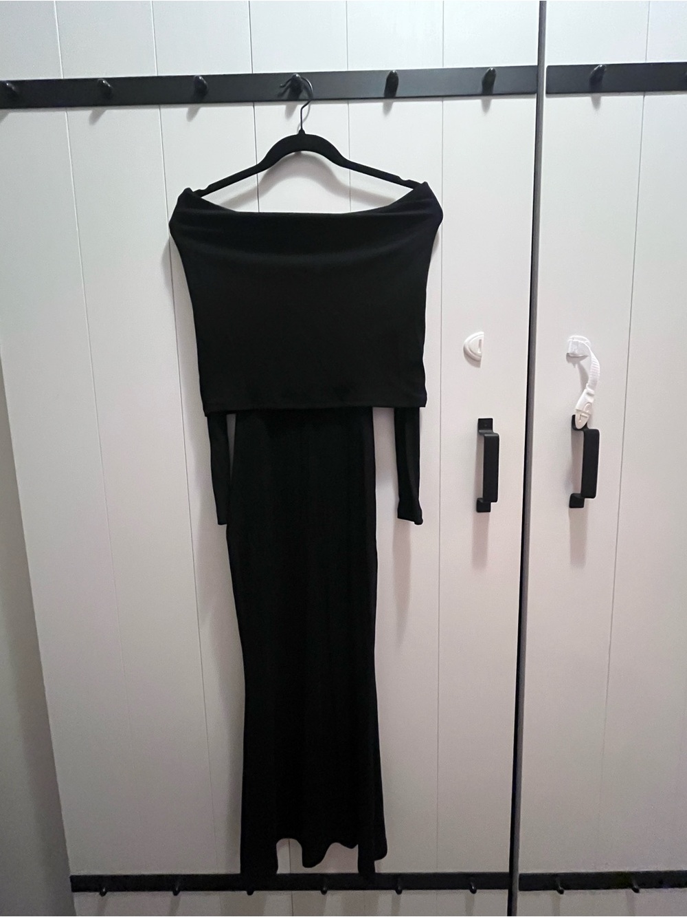 Aritzia Black Off-Shoulder Maxi Dress